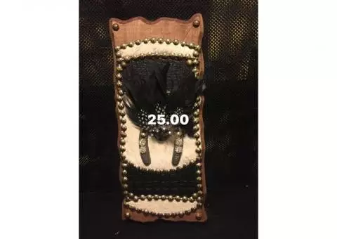 Bling and real cowhide items